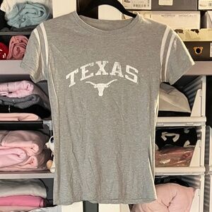 Champion Grey T-Shirt With White Texas Logo